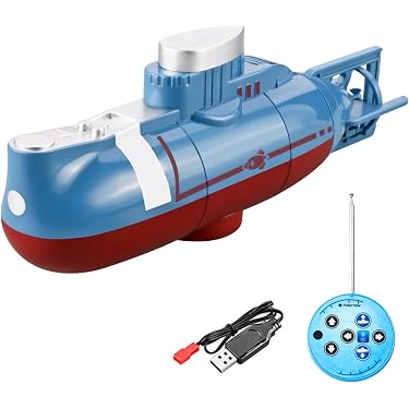 Sous-marin RC – Plongée Statique 0,5 M, Rotation 360°, 6 Canaux, Batterie Lithium, Autonomie 23-25 Min, Dès 8 Ans