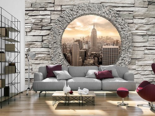 Vlies Fototapete 350×245 cm – 3 Farben zur Auswahl – Top – Tapete – Wandbilder XXL – Wandbild – Bild – Fototapeten – Tapeten – Wandtapete – Wand City Stadt New Yok NY d-C-0005-a-d - 2