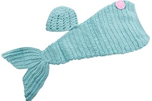 DELEY Baby Princess Mädchen Häkeln Cosplay Meerjungfrau Schwanz Kostüm Kleinkind Kleidung Outfit Foto Requisiten 0-6 Monate