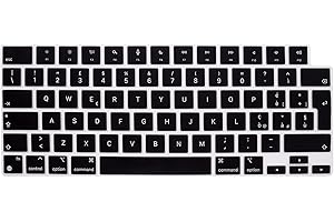 Digi-Tatoo Italian Protezione tastiera compatibile per nuovo MacBook Air 13/15 Pro 14/16 2025~2021 (A3240 A3241 A3112 A3401 A3185 A3403 A3186 A3113 A3114 A2992 A2918 A2991 A2780 A2681 A2941), Silicio