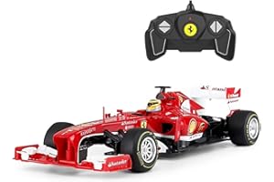 CMJ RC CARS Ferrari Rouge F138 F1 Voiture de Course télécommandée (échelle 1:18) sous Licence Officielle, pour Les 6 Ans et Plus - Coureurs prêts à Courir Fernando Alonso + Felipe Massa Drive to Surive