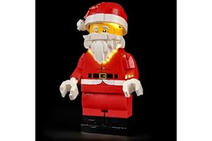 YEABRICKS LED-lampa för Lego-40820 minifigurer uppskalade jultomte minifigur byggstenar modell (byggsats ingår inte)