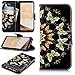 Produktbild Artfeel Samsung Galaxy S8 Plus Leder Flip Brieftasche Hülle,Niedlich Runder Schmetterling Muster Malerei Magnetverschluss Standfunktion Handyhülle mit Kartenfach und Geldbörse,Weiche Silikon Innenschale Bumper Stoßfest Schutzhülle für Samsung Galaxy S8 Plus