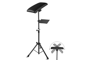 PIXESTT Apoyabrazos Tattoo, Reposabrazos Tattoo Con Almohadilla De Esponja Extendida Y Soporte De Metal, Soporte Para Tatuajes Plegable De Altura Ajustable.