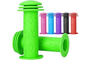 ALUSCOTA Fahrradgriffe Kinder - lenkergriffe Fahrrad Kinder 22mm mit Höchster Sicherheit Prallschutz | lang 105mm Kinderfahrrad Griffe für Roller,Dreirad,Kinder Laufrad,Kinderfahrrad
