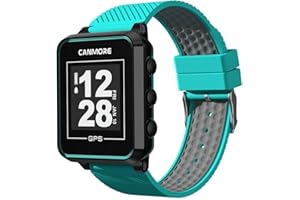 Canmore TW353 Reloj GPS de Golf para Hombres y Mujeres, actualización Gratuita de más de 41.000 Campos precargados en Todo el Mundo, Accesorio de Golf Esencial y Ligero para golfistas, Turquesa/Gris