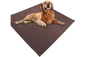 DG CATIEE Grande tappetino per cani e animali domestici, morbido e caldo velluto di corallo tappeto antiscivolo, calmante coperta per gatti tappetino per cani lavabile (100 x 70 cm, marrone)