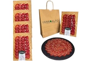 CERROALTO | 5 Sobres loncheados de Caña de Lomo de Bellota 100% Ibérica | NATURAL - SIN conservantes - SIN aditivos - SIN azucares