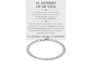 Bramart Pulsera Cubana Hombre en Acero Inoxidable Pulido Marido Novio Chico eres especial Te amo mucho - Ideas Regalos para él para Navidad aniversario - Caja con DEDICATORIA incluida