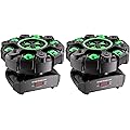 2PCS Lyre LED 180W, Jeux de Lumiere RGBW 26CH Disco Lumière Stroboscopes Beam Projecteurs pour Scène DJ Club Bar Fête