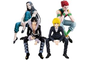 Tongyundacheng Lot de 4 figurines d'anime Chrollo Lucilfer Kurapika Illumi Zaoldyck Hisoka en PVC - 15 cm - Figurines de collection décoratives