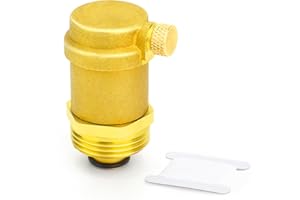 ERGAOBOY 1 pezzo valvola automatica di sfiato aria in ottone, valvola di sfiato aria 1" BSP per scaricare l'aria nell'impianto di riscaldamento per scaldacqua solare e sistema HVAC