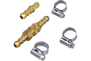 HAMILTON GAS PRODUCTS LTD Hamilton Gas Products Quick Release Gas Hose Coupling with Clips & Spare Nozzle - 8mm Inline | LPG Brass Fitting for Propane or Butane Gas Hose Connection