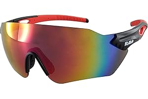 Alpland Lunettes de glacier - Lunettes de montagne - Lunettes d'escalade - Lunettes de ski - Lunettes de protection catégorie 4 - Grand champ de vision (noir - Verre pleine couche miroir)