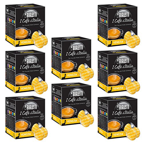 Preisvergleich Produktbild 128 Kapseln Caffe Bialetti mokespresso für Mokona Mokissima tazzissima Diva cuore-venezia
