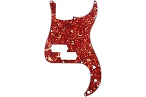 Musiclily 13 trous Pickguard P Basse pour Precision Basse Guitare, 4 plis Brun Tortoise