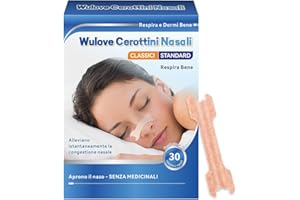 Wulove Cerotti Nasali, 30 Pezzi Cerotti Nasali Antirussamento per Facilitare la Respirazione, Cerotti Nasali Respira Bene Ridurre il Russare, Migliora il Respirazione,Sonno, 55 * 16mm