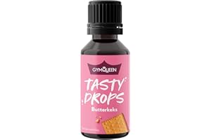 ‎GYMQUEEN GymQueen Tasty Drops, Butterkeks, Flavour Drops ohne Kalorien, 30ml