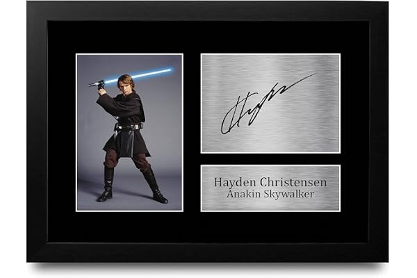 HWC Trading FR A4 Hayden Christensen Star Wars Anakin Skywalker Cadeaux Imprimé Signé Autographe Photo pour les fans de cinéma - A4 Encadré