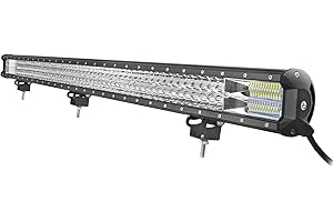 AUXTINGS 114 cm 612W Triple rangée 7d Barre lumineuse LED de travail spot inondation Combo Faisceau DC 12V-24V 6000K Offroad Véhicules 4x4 ATV Utvs
