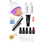 ROSEVELT Mini Protez Tırnak Poly Gel Seti Eğitim Videolu Nude Pembe 08