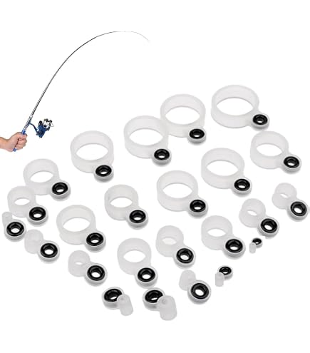 20 Anneaux De Guidage Pour Canne à Pêche – Kit Réparation Céramique Acier Inoxydable 10 Tailles