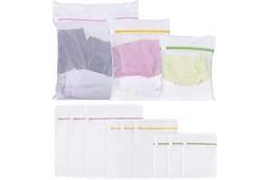 Tvättmaskinspåsar, 9-pack tvättpåsar i nät tvättpåsar tvättmaskinspåsar för jackor, tröjor, skjortor, strumpor, jeans, plyschleksaker och mer (stor, liten, medium)