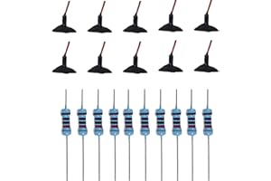 HEIBTENY 10pcs Mini Street Light Modello 20mA LED Lampade da Soffitto Modello Ferroviario Lampada Postale Luci stradali per Miniatura Casa delle Dollhouse Micro Paesaggio Fata Giardino Accessori Nero