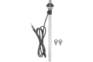 tomzz Audio 1000-014 Guardabarros Universal Cable telescópico de Cabeza Grande Enchufe DIN Aspecto de Acero Inoxidable