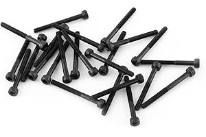 WALFRONT M3 Kit de Assortiment Vis Boulon Tête Cylindrique Six Pans Creux en Acier Allié M3 x 4-50mm(M3*30mm, Partiellement filetée-24pcs)