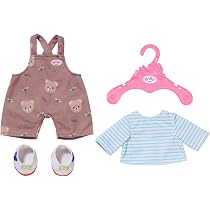 Ensemble De Vêtements Pour Poupée 40-45 Cm – Costume Ours Marron Avec Chapeau, Body Et Chaussettes
