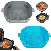 Proxima Direct 2 PCS Silicone Airfryer Liner Reusable Square Non-Stick Air Fryer Sheets Oven Accessories Basket Replacement o