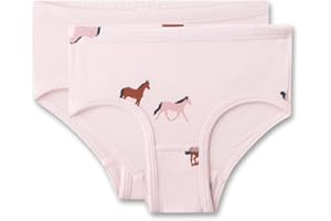 Sanetta Mädchen-Slips (Doppelpack) rosa | Hochwertige und nachhaltige Unterhose für Mädchen aus Baumwoll-Mix. Inhalt: 2er Set Unterwäsche für Mädchen