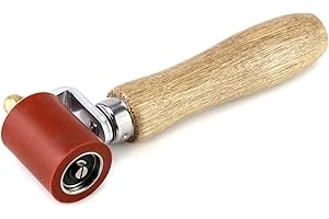 QWORK® Silicone Seam Roller, High Temperature Resistant Silicon Seam Hand Pressure Roller Welding Tool, 40mm, Red