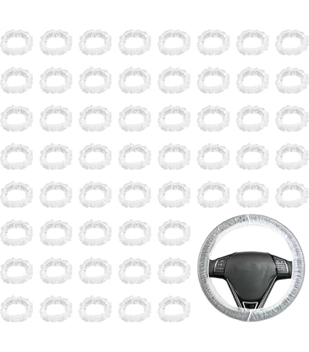 Lot de 100 Housses de Volant jetables avec élastique pour éviter Les éraflures et Les Rayures, Accessoires de Voiture universels