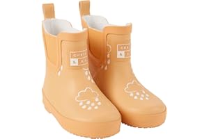 Grass & Air Peach Short Colour-Changing Kids Wellies