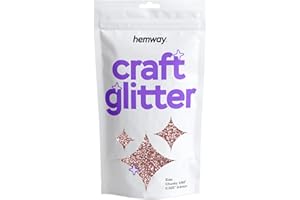 Hemway Craft Glitter Multi Purpose Flakes for Arts Crafts Tumblers Resin Epoxy Nails Wax Scrapbook Glass Schools Decorations - Rose Gold - Chunky (1/40" 0.025" 0.6mm) 100g / 3.5oz