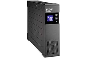 Eaton Onduleur Ellipse PRO 1600 FR - Line Interactive UPS - ELP1600FR - Puissance 1600VA (8 prises FR) - Régulation Tension (AVR) - UPS avec Afficheur et Interface USB (cable USB inclus) - Noir