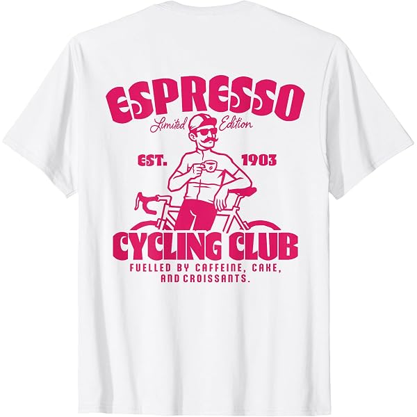 Espresso Rennrad Club Fahrrad Radsport Kaffee T-Shirt Fashion