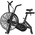 Let's Play® Air Bull Commercial Air Bike Exercise Cycle with Moving or Stationary Handle, Adjustable Cushioned Seat, Exercise Cycle Black for Home, Office, Commercial Gym, Max User Weight 150 Kg (Warrenty 1 years)