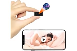 cuoum Spy Camera WiFi Hidden Camera, Mini Wireless Hidden Camera with Video,1080P FHD Surveillance Camera with Night Vision and AI Motion Detection with App for Cellphone for Home, Office, Outdoor
