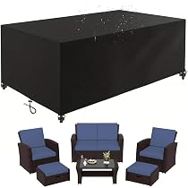 Abdeckplane Für Gartenmöbel – 220x190x85 Cm, Schwarz, 420D Oxford, Wasserdicht & UV-beständig