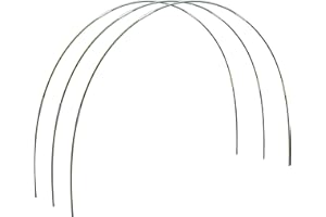 CAMVNG Greenhouse Hoops for Raised Beds & Garden Tunnels – Rust-Free Fiberglass Support Hoops for Row Covers, Grow Tunnels, Hoop House Greenhouses – Includes 12 Clamps (Greenhouse Hoops 15 Packs)