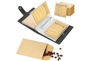 CARROTERR 50Pcs Self-Sealing Seeds Saving Envelopes, Seed Storage Organizers Book Set, Reusable Seed Packets Envelope, Garden Seed Packet Collection Binder Seed Storage Saving Collecting Template for Vegetable