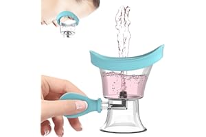 JINGEGECOME Kubek do mycia oczu, zestaw do czyszczenia oczu silikonowy kubek do skutecznego oczyszczania oczu, łagodzący zmęczone oczy (niebieski).