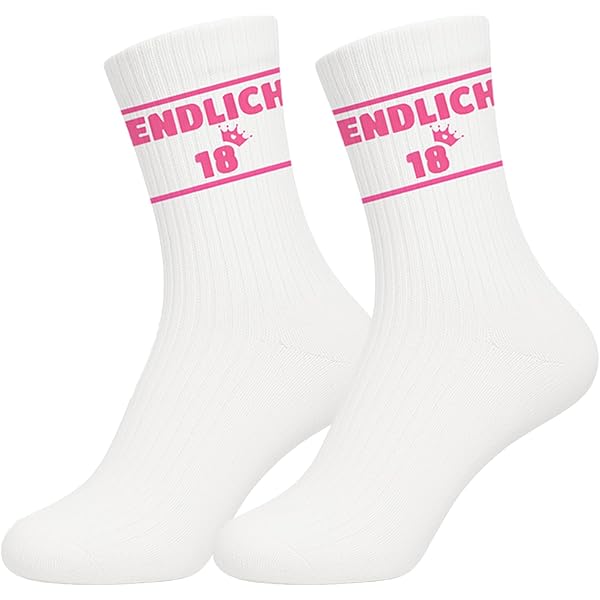 Endlich 18 Socken Größe 38-42 - Geburtstagsgeschenk Für Mädchen Mit Krone