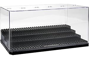 Espositore per Minifigure, Banaone Scatola di Eesposizione Impilabile del Blocco da Costruzione Acrilico, Antipolvere Blocco da Costruzione Display Custodia per Figura Giocattoli Collezione (4 layer)