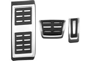 UPGENT Auto Pedal Für VW Für T-cross Für Tcross 2019-2022 LHD Auto Pedale Edelstahl Auto Gas Bremspedal Schutz Pads abdeckung Fußablage Platte (Größe : AT With Rest)