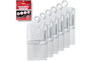 BYBATUL 6x Luftentfeuchter beutel zum Hängen, Raumentfeuchter Set Feuchtigkeit Entferner, für Schrank, Aufbewahrung, Badezimmer, Wäscherei, Keller, Küche, Wohnwagen, Auto,Bus, Boot, Schiff, Garage, Dachboden