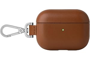 Native Union Leather Case for AirPods Pro with Clip – Handcrafted fully-wrapped genuine Italian leather case – Compatible with wireless chargers (Tan)